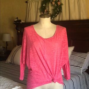 Pink dolman 3/4 sleeve top